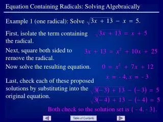 First, isolate the term containing the radical.