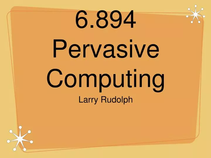 6 894 pervasive computing