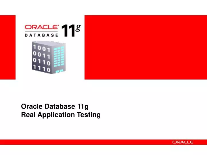 oracle database 11g real application testing