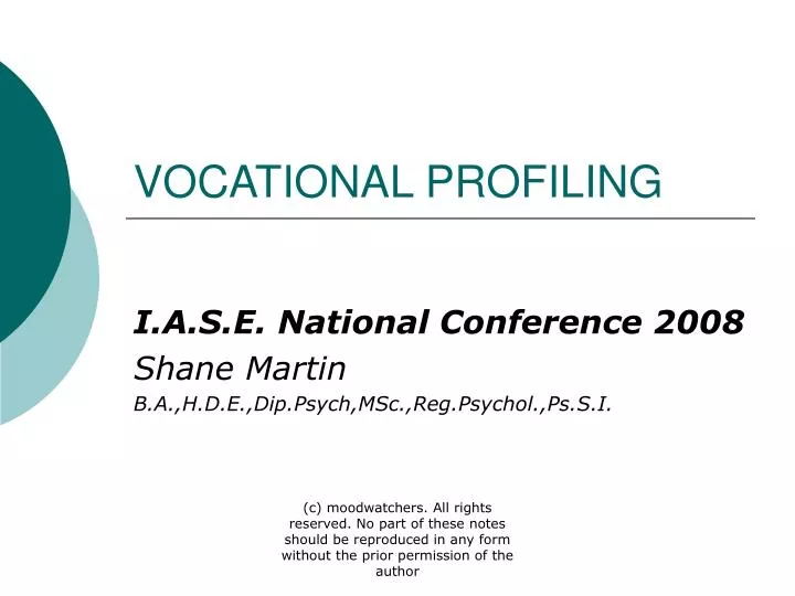 vocational profiling
