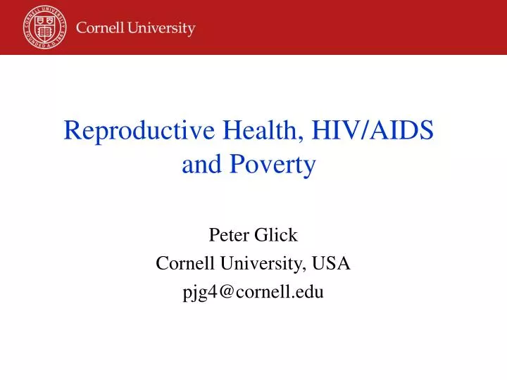 reproductive health hiv aids and poverty