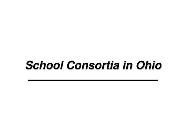 school consortia in ohio