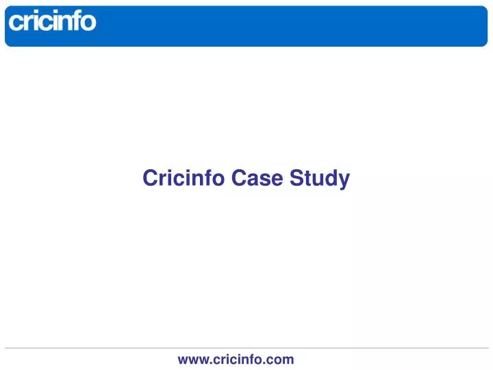 cricinfo case study