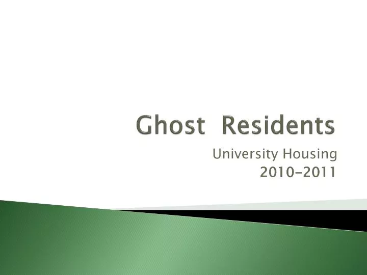 ghost residents