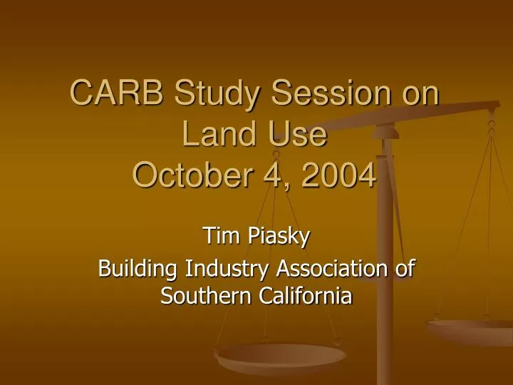 carb study session on land use october 4 2004