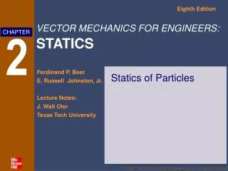 Statics of Particles