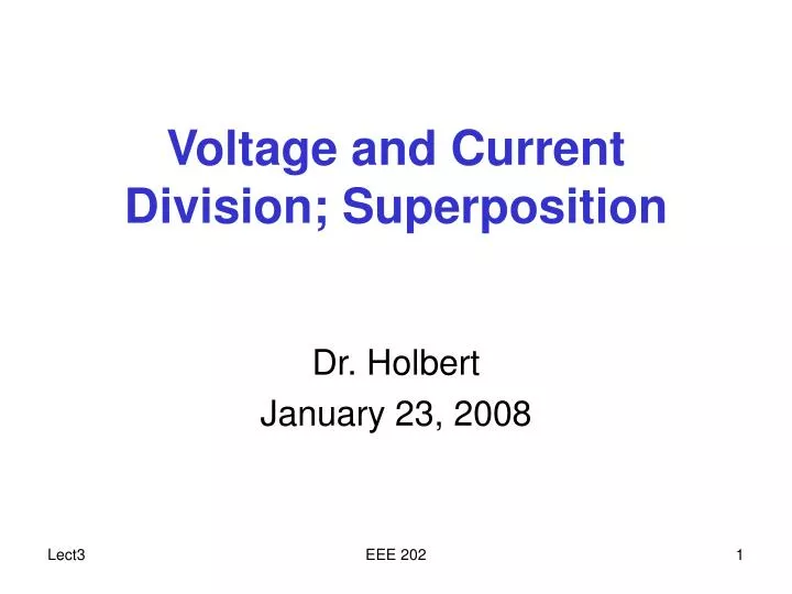 voltage and current division superposition