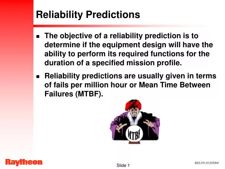 reliability predictions