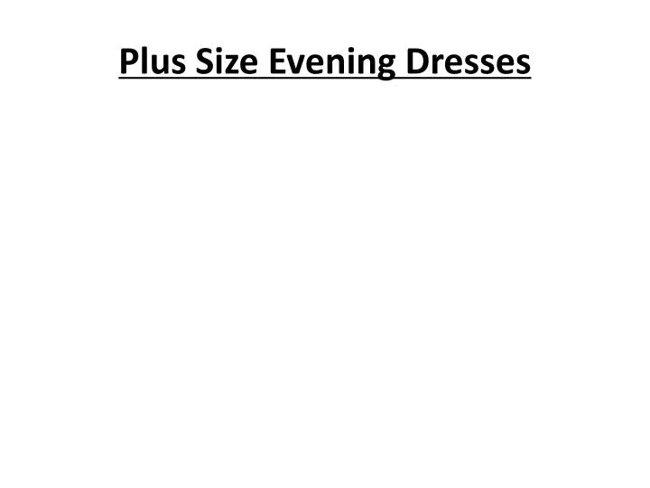 plus size evening dresses