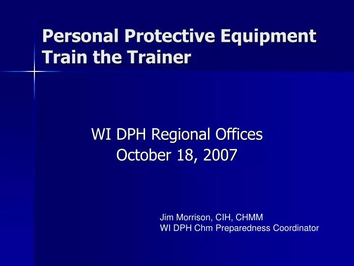 personal protective equipment train the trainer