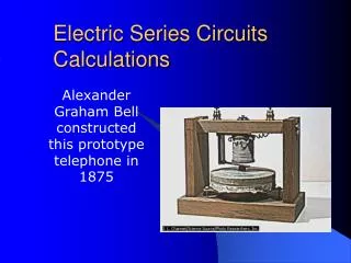 Electric Series Circuits Calculations