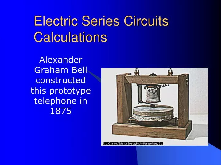 electric series circuits calculations