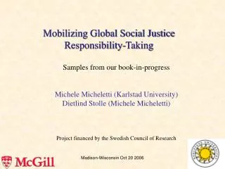 Mobilizing Global Social Justice Responsibility-Taking