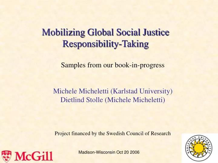 mobilizing global social justice responsibility taking