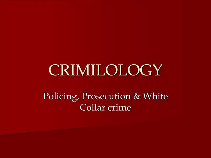 crimilology
