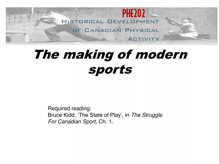 the making of modern sports