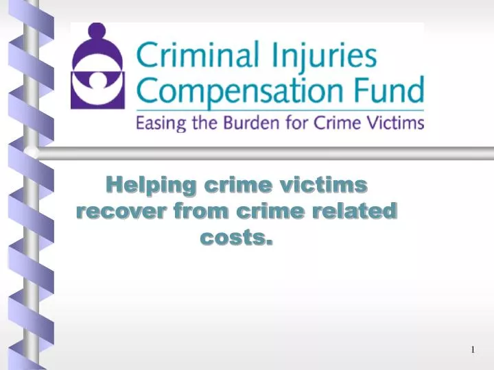 helping crime victims recover from crime related costs