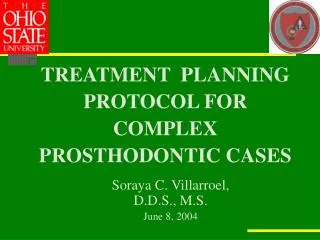 TREATMENT PLANNING PROTOCOL FOR COMPLEX PROSTHODONTIC CASES