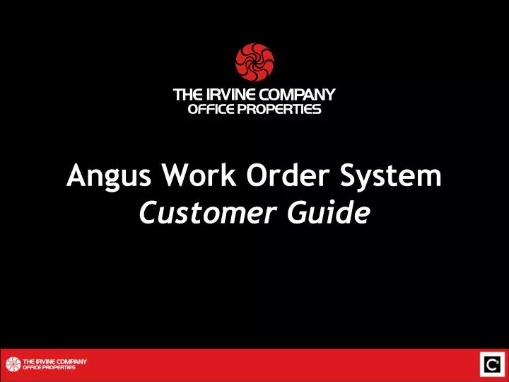 angus work order system customer guide