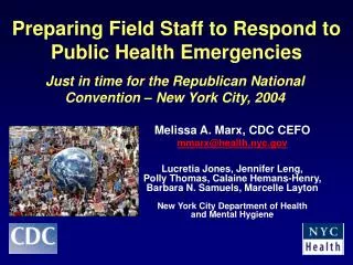 Preparing Field Staff to Respond to Public Health Emergencies