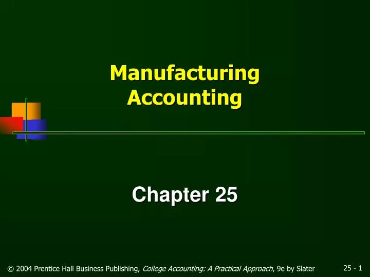 manufacturing accounting