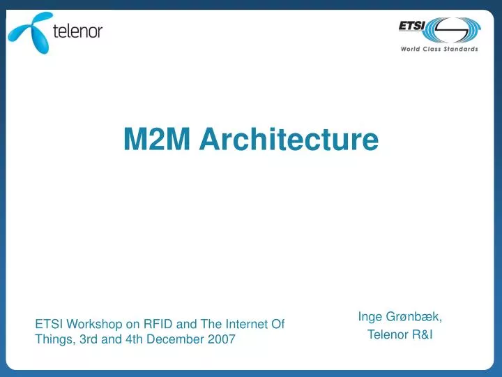 m2m architecture