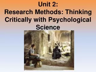 Unit 2: Research Methods: Thinking Critically with Psychological Science