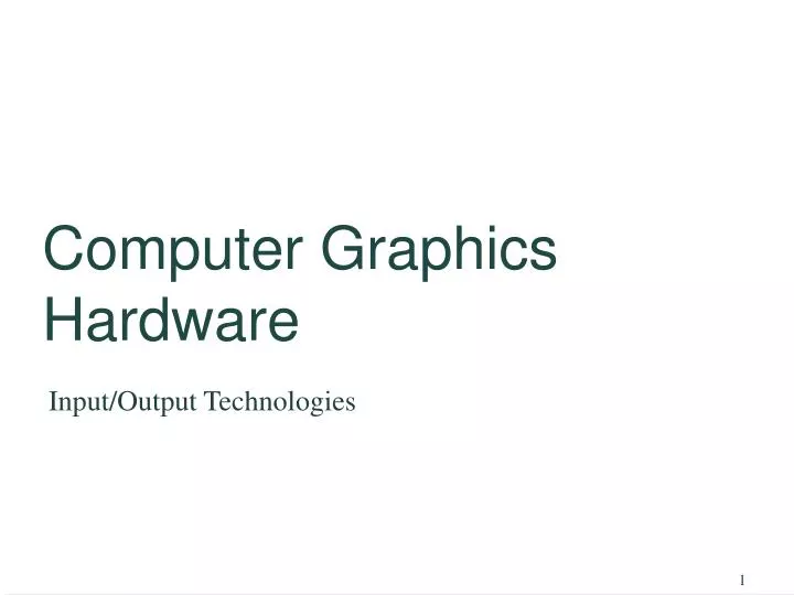 computer graphics hardware