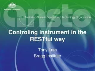 Controling instrument in the RESTful way