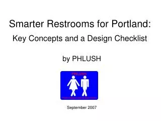 Smarter Restrooms for Portland: Key Concepts and a Design Checklist