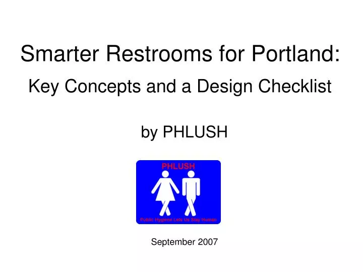smarter restrooms for portland key concepts and a design checklist