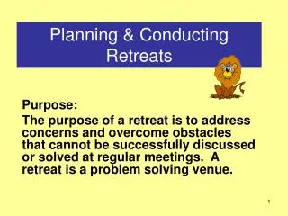 Planning &amp; Conducting Retreats
