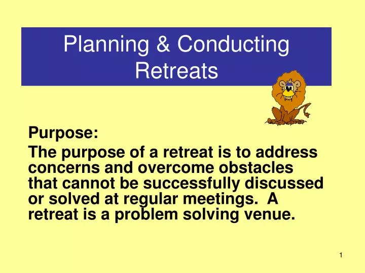 planning conducting retreats