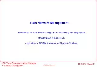 Train Network Management