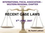 RECENT CASE LAWS - slide 1