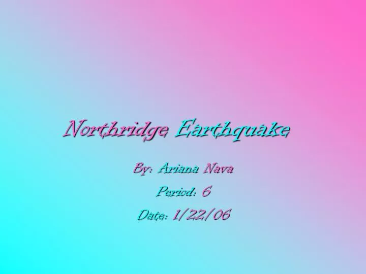 northridge earthquake