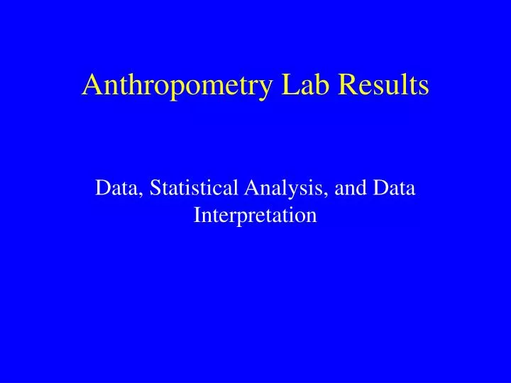 anthropometry lab results