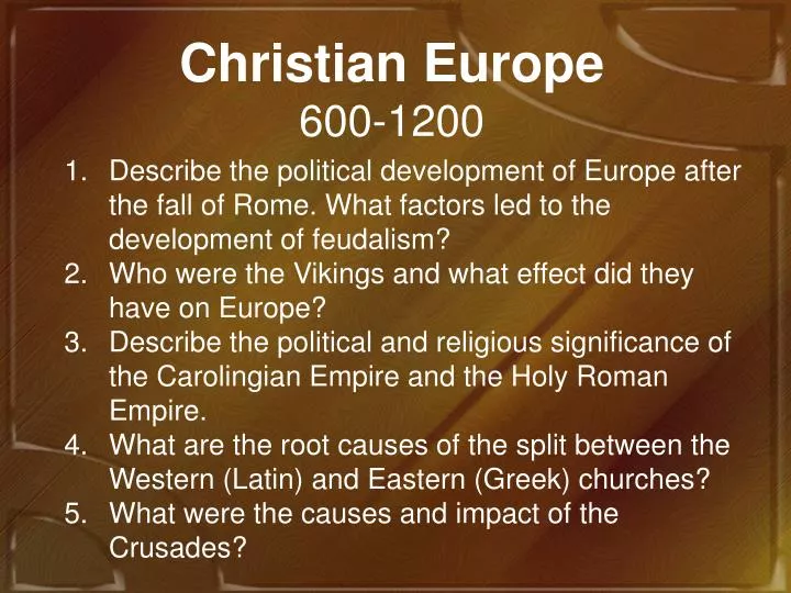 christian europe 600 1200