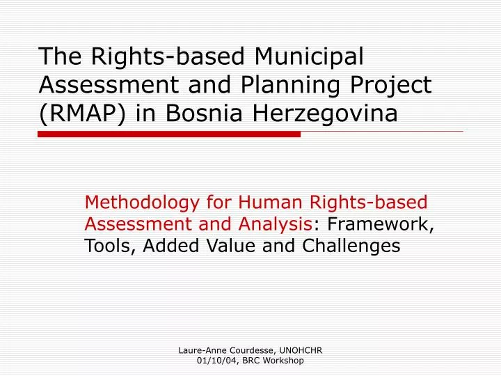 the rights based municipal assessment and planning project rmap in bosnia herzegovina