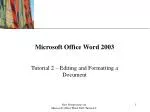 Microsoft Office Word 2003 - slide 1