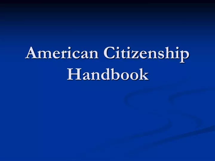american citizenship handbook