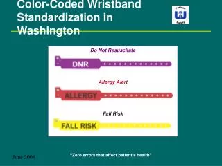 Color-Coded Wristband Standardization in Washington