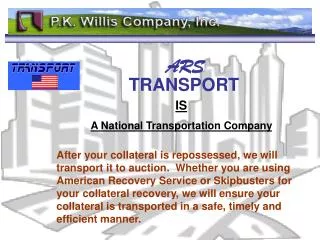 IS A National Transportation Company
