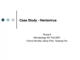Case Study - Hantavirus