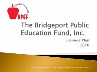 The Bridgeport Public Education Fund, Inc.