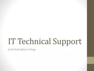 IT Technical Support