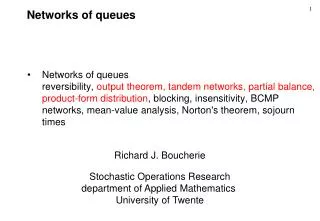 Networks of queues