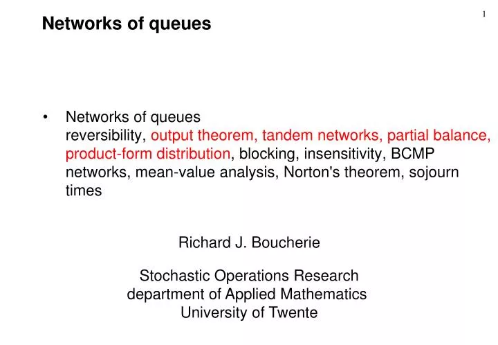 networks of queues