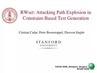 RWset: Attacking Path Explosion in Constraint-Based Test Generation