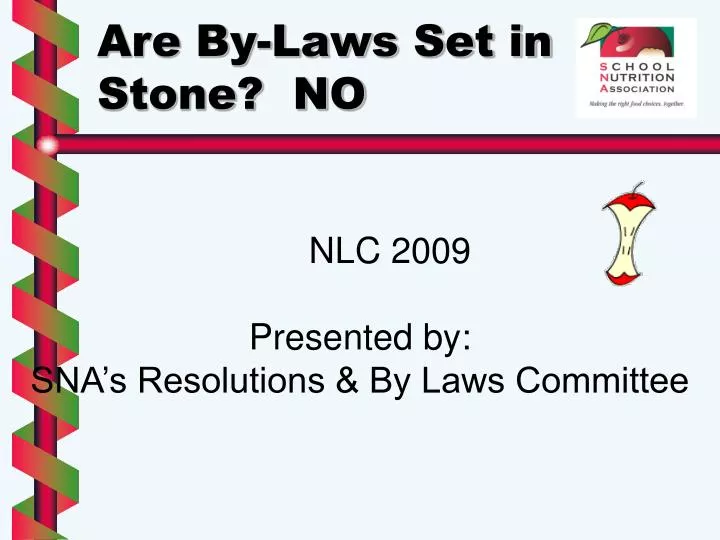 are by laws set in stone no